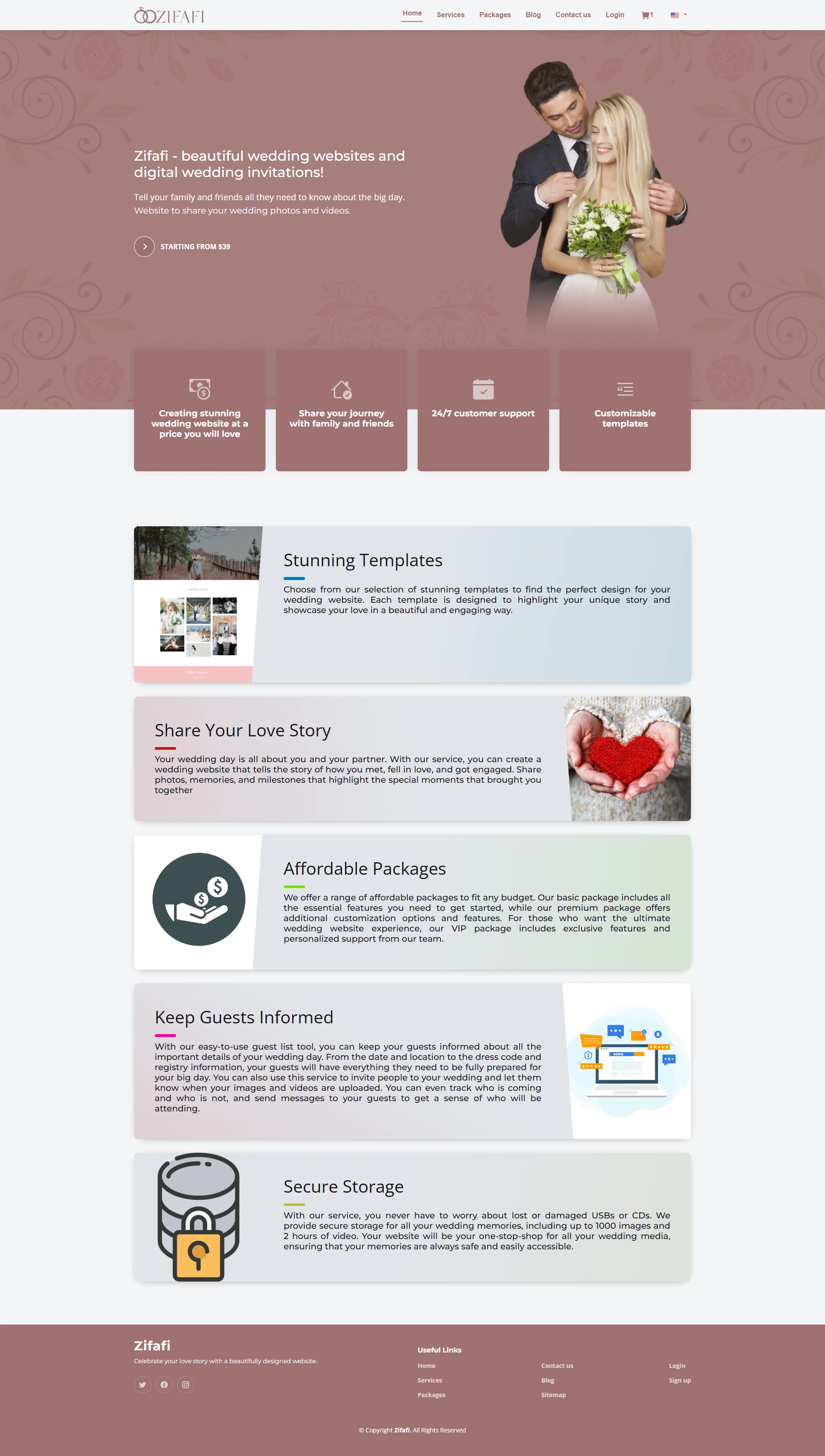 Site web de mariage et invitations digitales