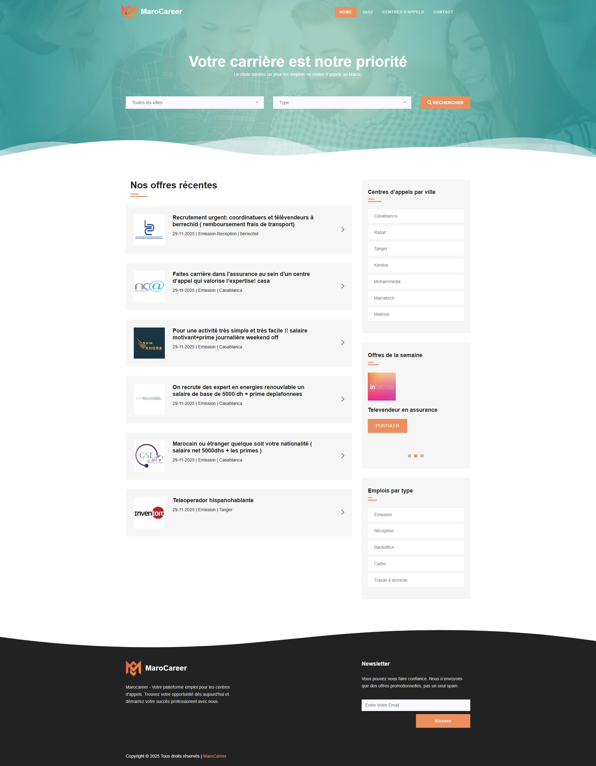 Site web de recherche d'emploi