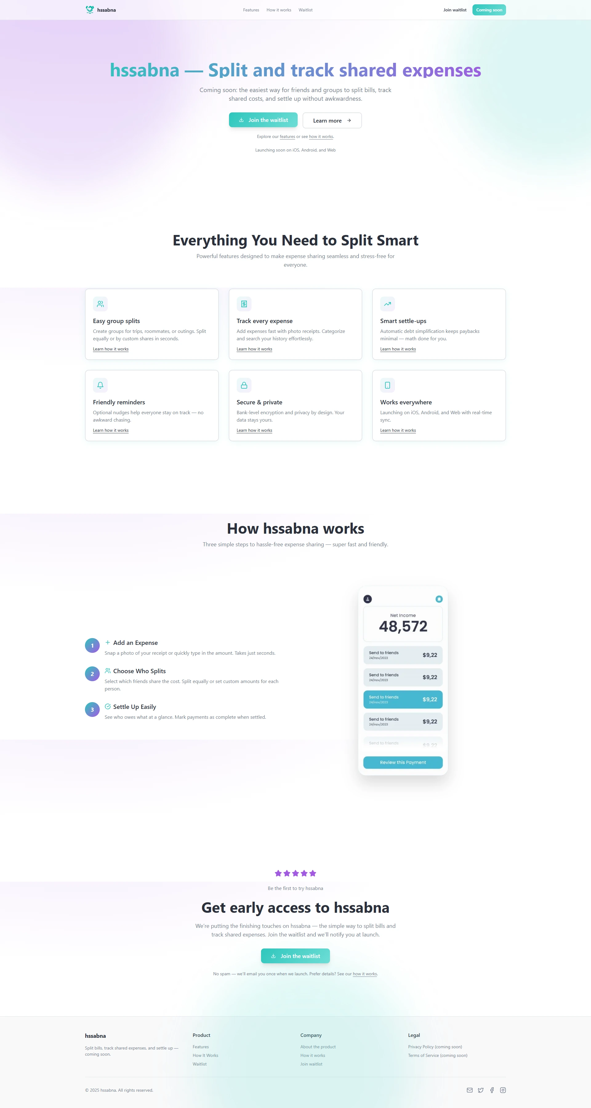 Application mobile calcul dépenses partagées